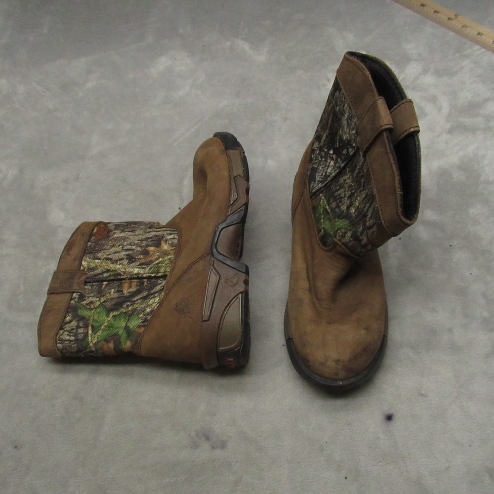Rocky Kids 3M Boots Brown Camo Leather Wellington Water Resistant Waterfowl Hunt
